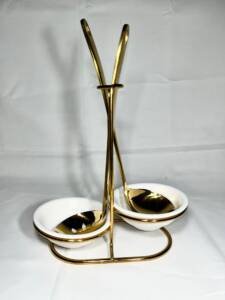 set of spoon & strainer in Gold (ceramic)