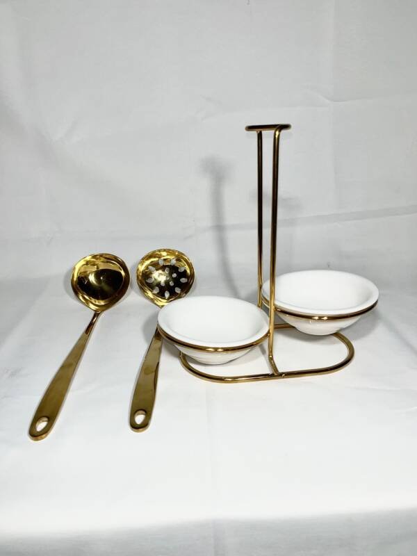 set of spoon & strainer in Gold (ceramic) - Image 3