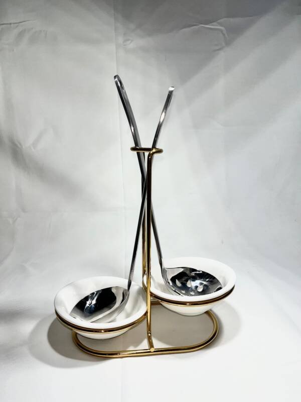 SET OF SPOON & STRAINER IN silver(CERAMIC) - Image 7
